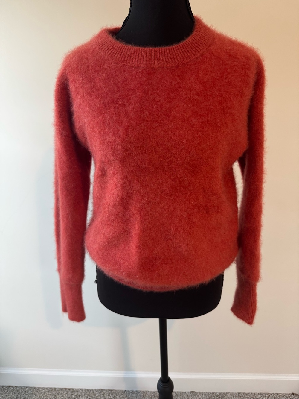 Rachel Zoe 100% Cashmere Coral Crewneck Sweater Women’s Size S Luxury Soft - Picture 2 of 7